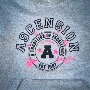 Champion Sweatshirt Hoodie Gray Ascension Catholic School Sz S